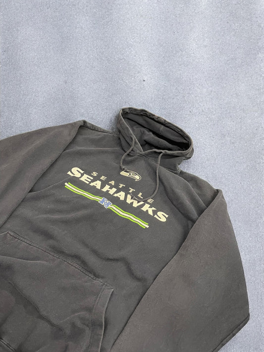 Vintage Seattle Seahawks Hoodie - Navy - XL
