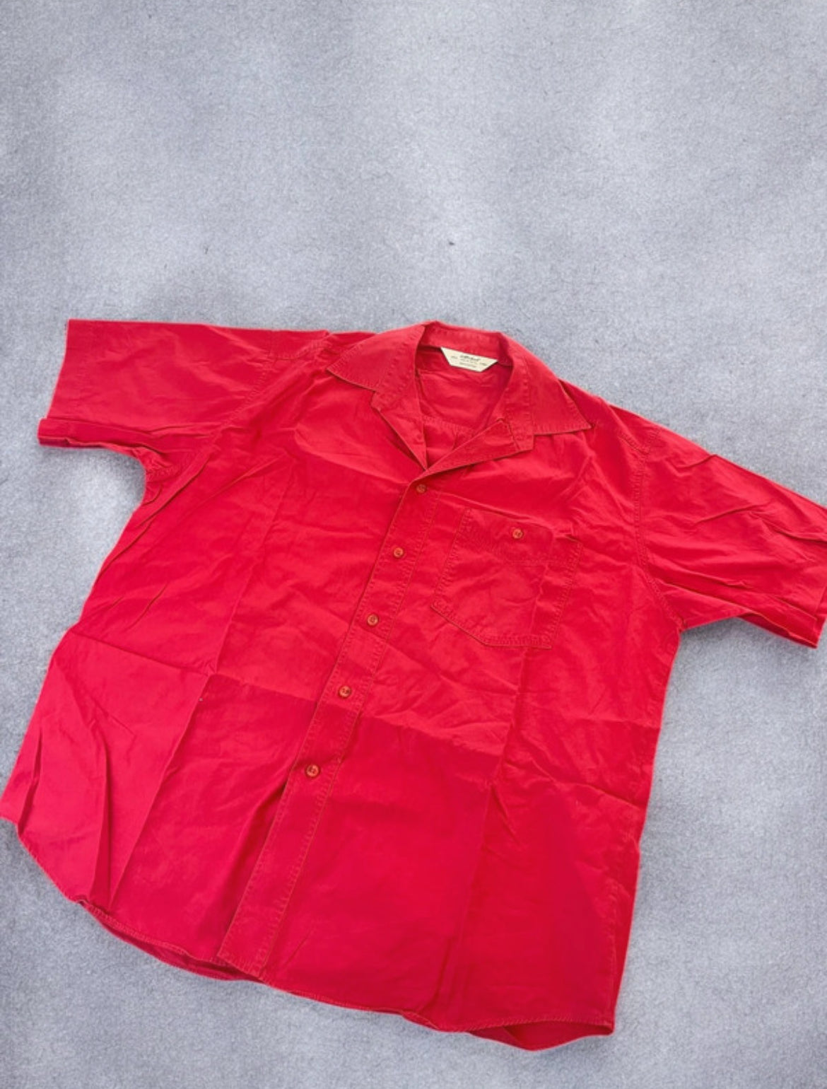 St Michael Red Cotton Shirt (L)