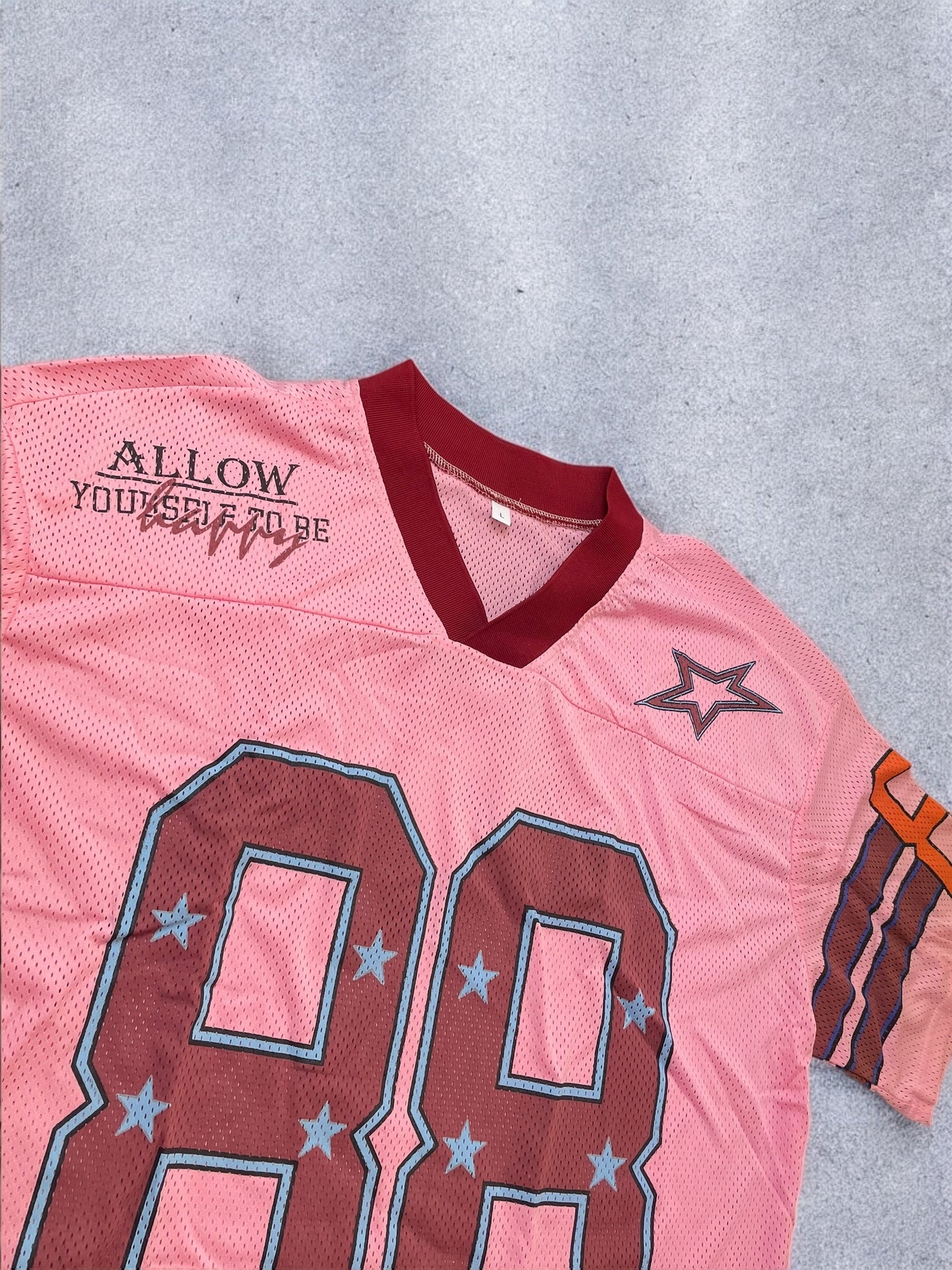 Y2K Pink mesh jersey (L)