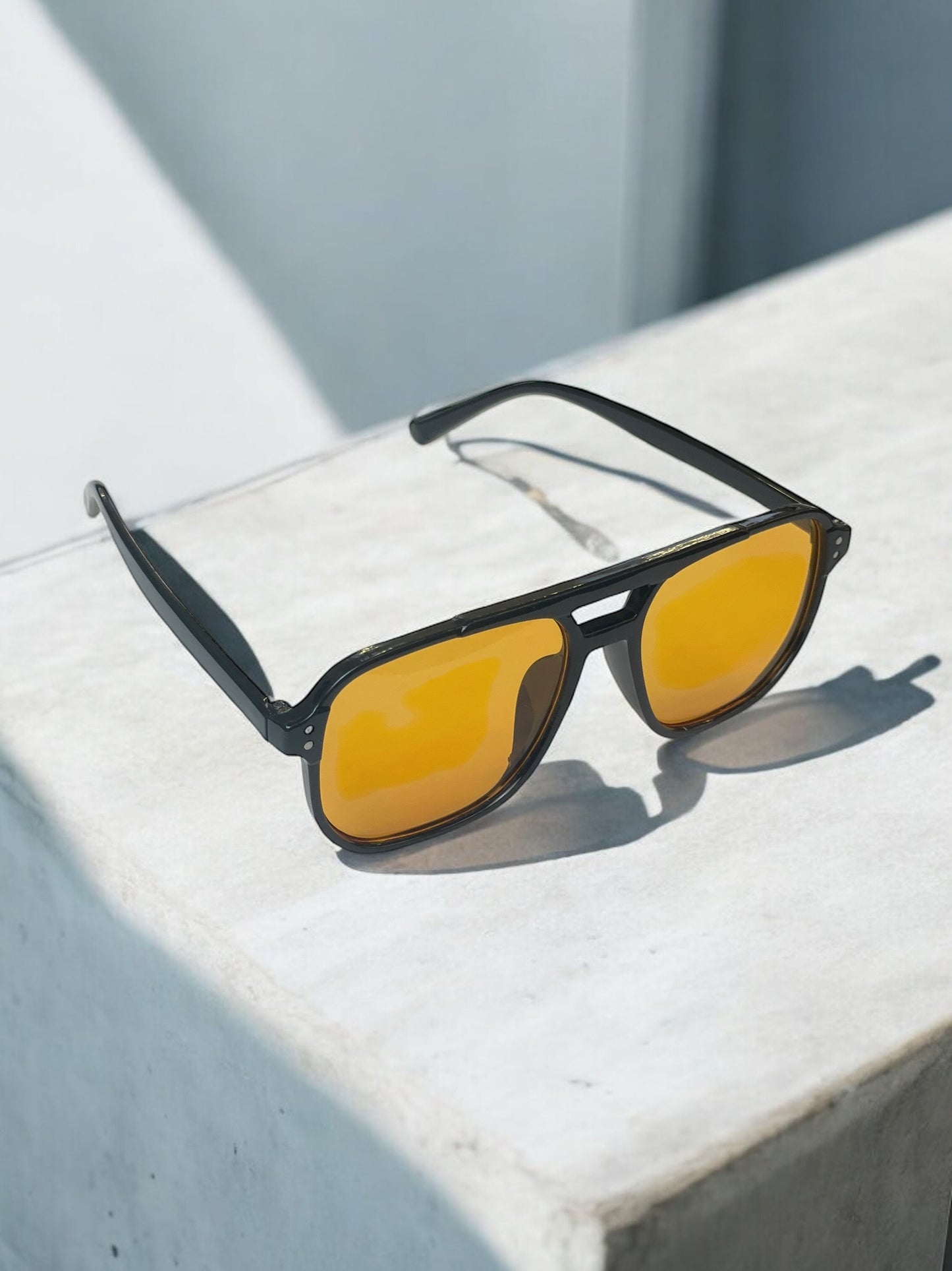 Y2K Orange Black Sunglasses