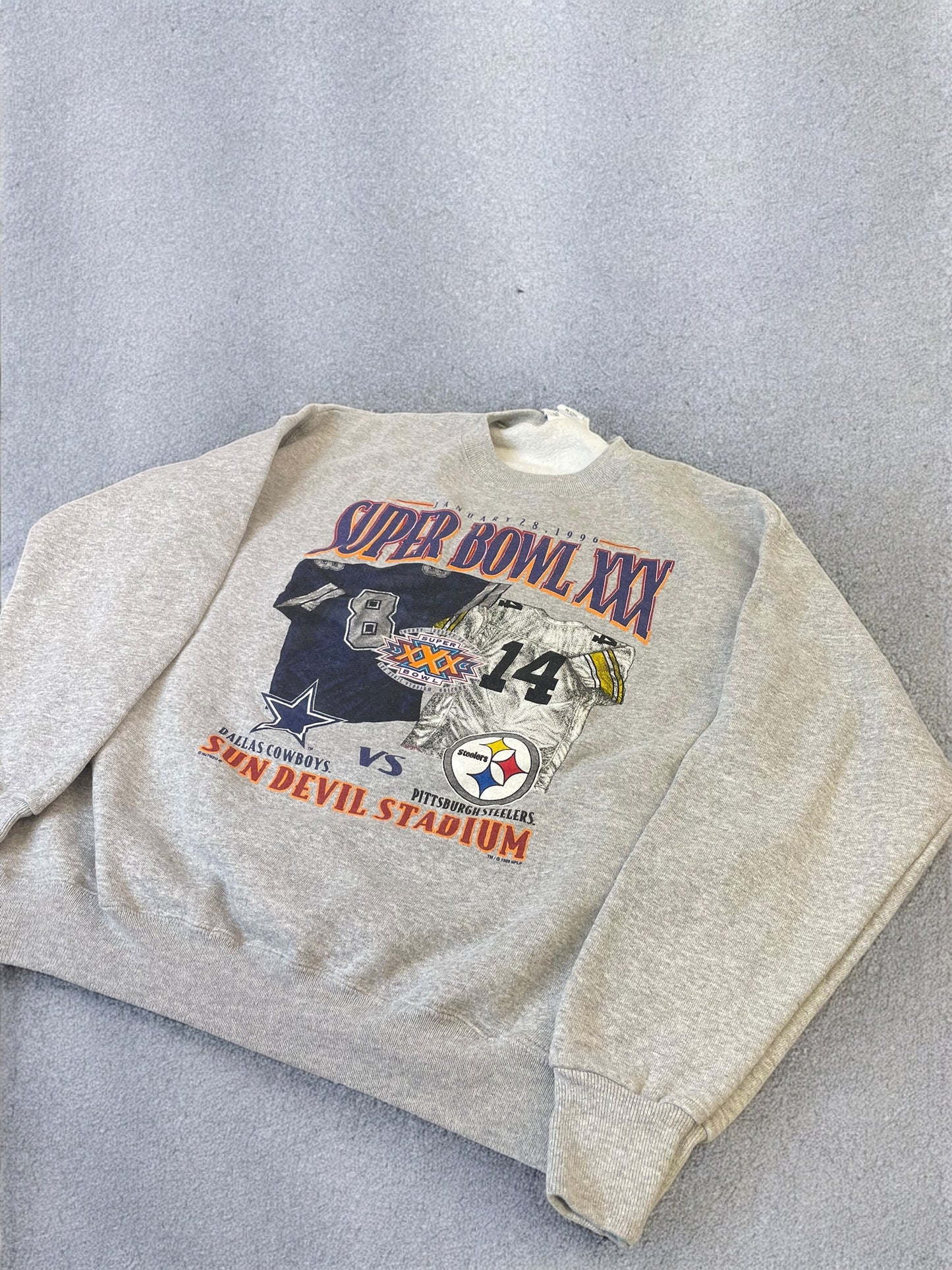 Vintage Super Bowl Jumper - Grey - L
