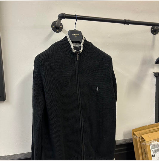 Vintage YSL Knit Zip through jumper (XL)