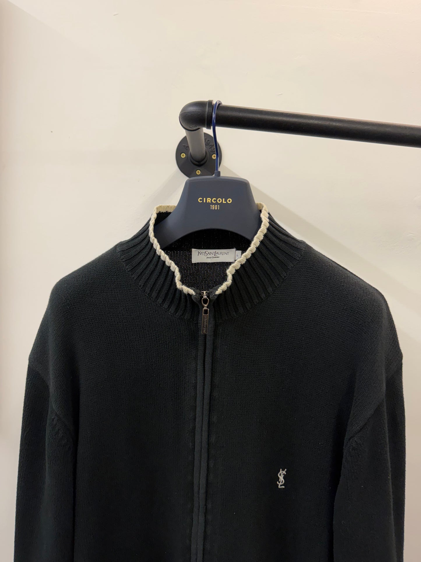 Vintage YSL Zip Through Jumper (L)