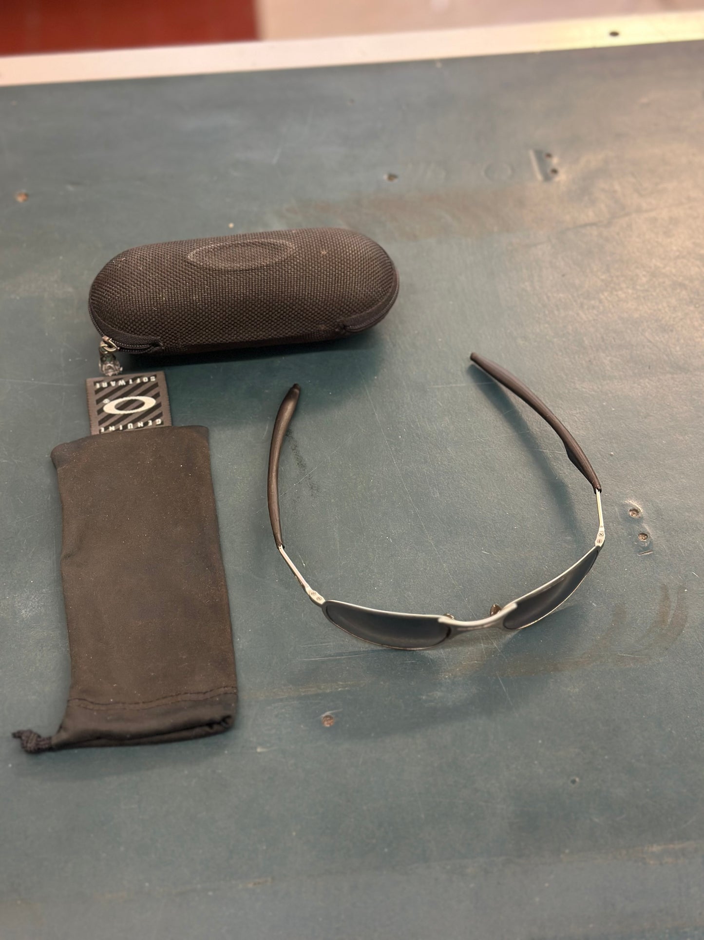 Oakley A Wire Brushed Silver Sunglasses