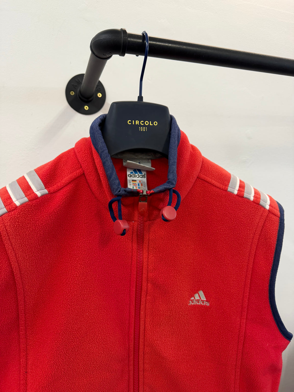 Retro adidas fleece gilet (12/M)