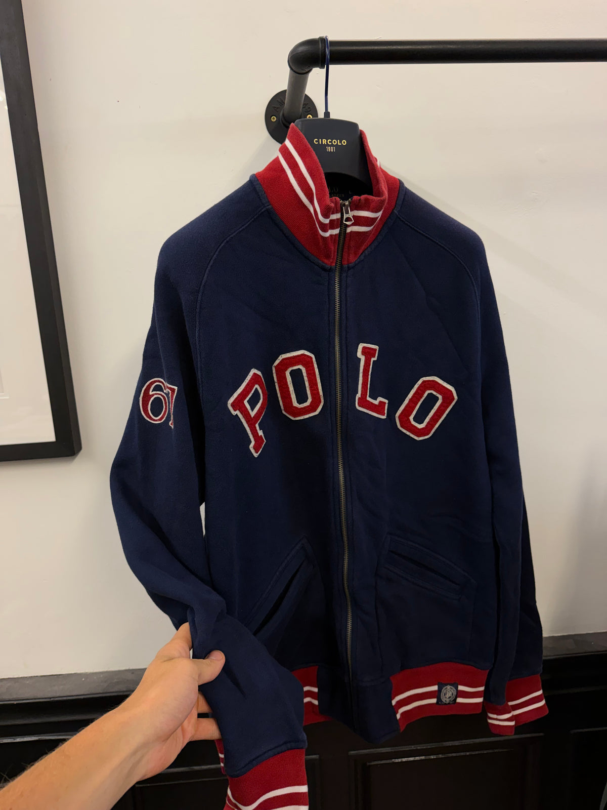 Ralph Lauren zip through jumper (L)