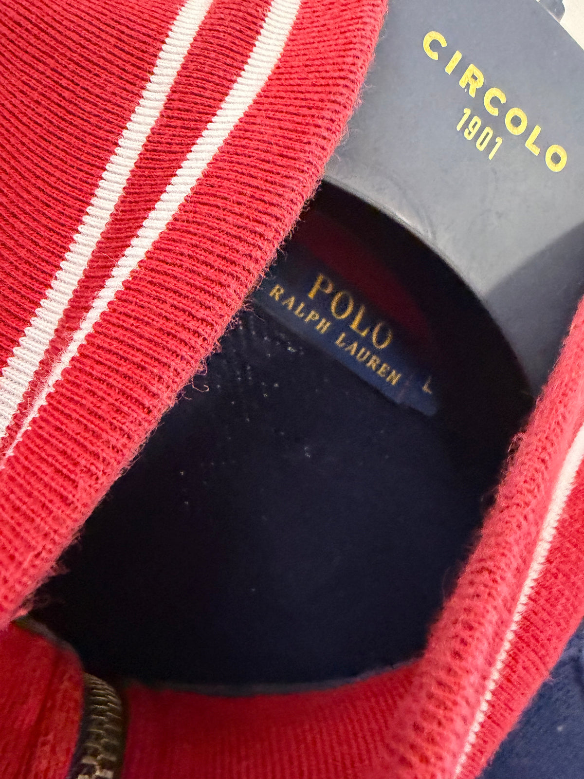 Ralph Lauren zip through jumper (L)