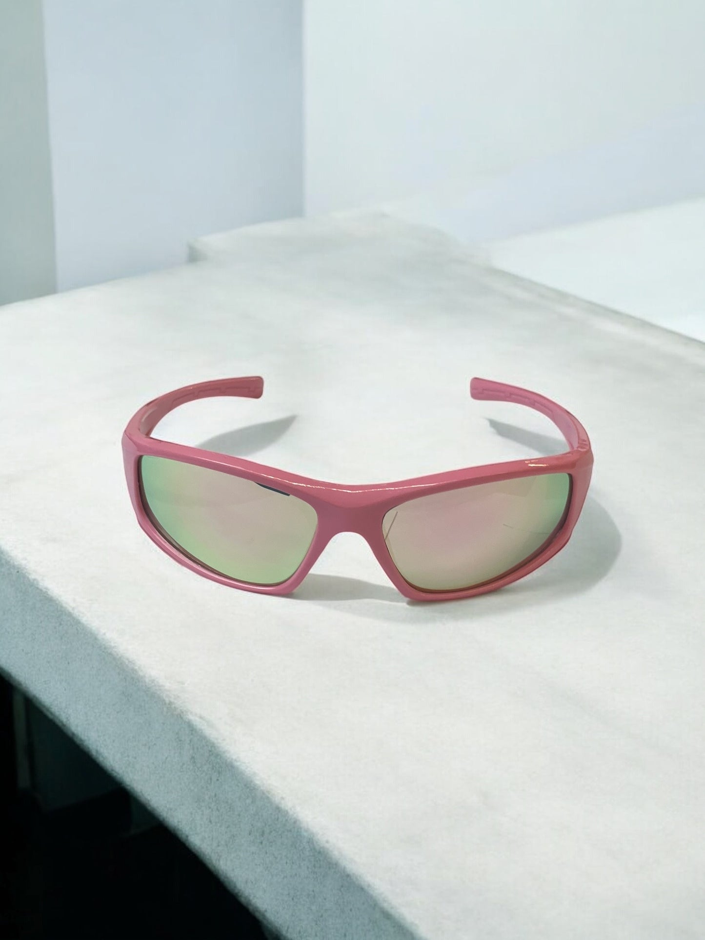 Y2K Pink Chrome Sunglasses
