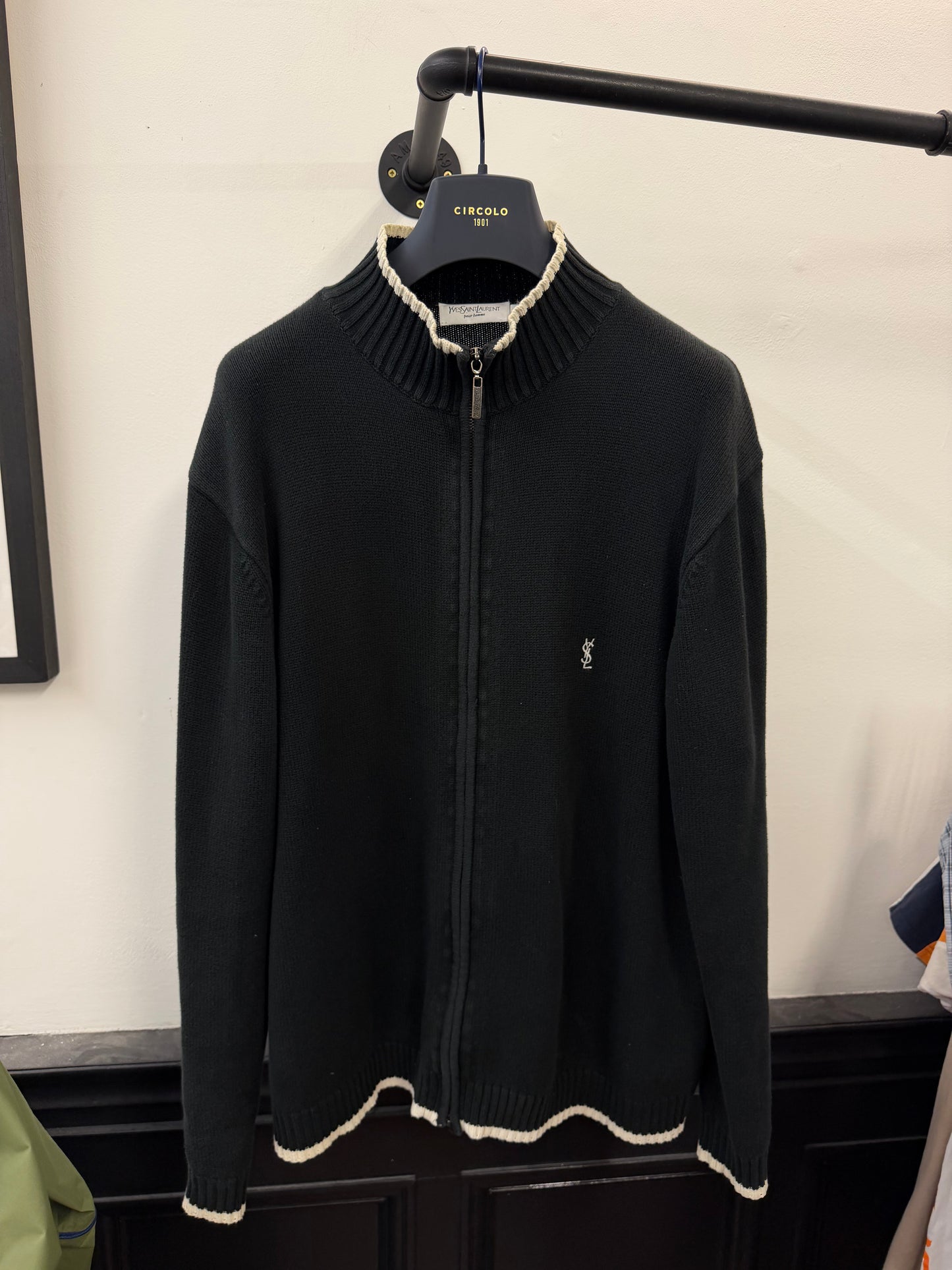 Vintage YSL Zip Through Jumper (L)