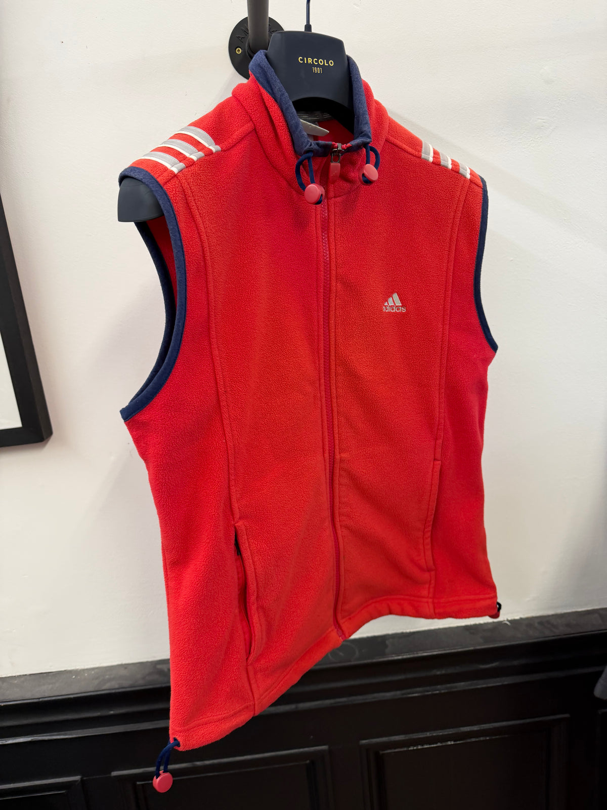 Retro adidas fleece gilet (12/M)