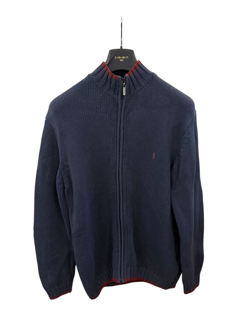 Vintage YSL Knit Zip Through Jumper (XL)