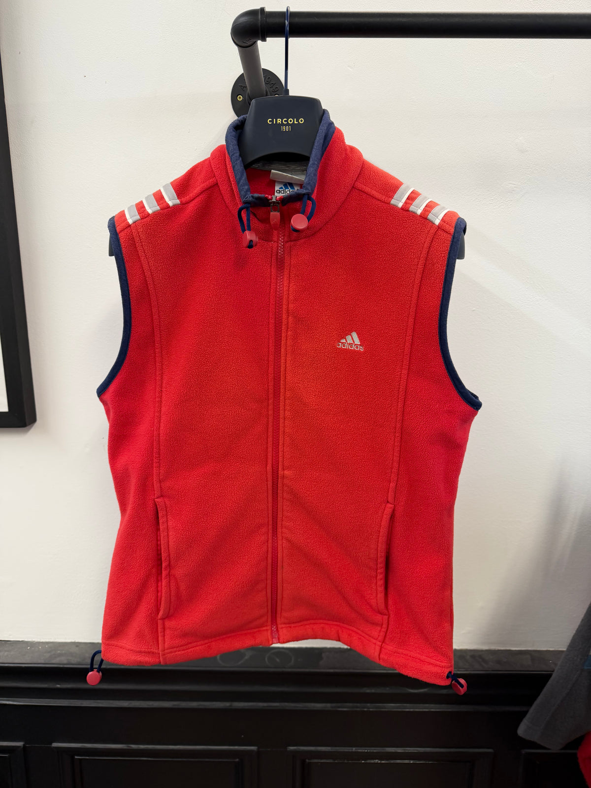 Retro adidas fleece gilet (12/M)