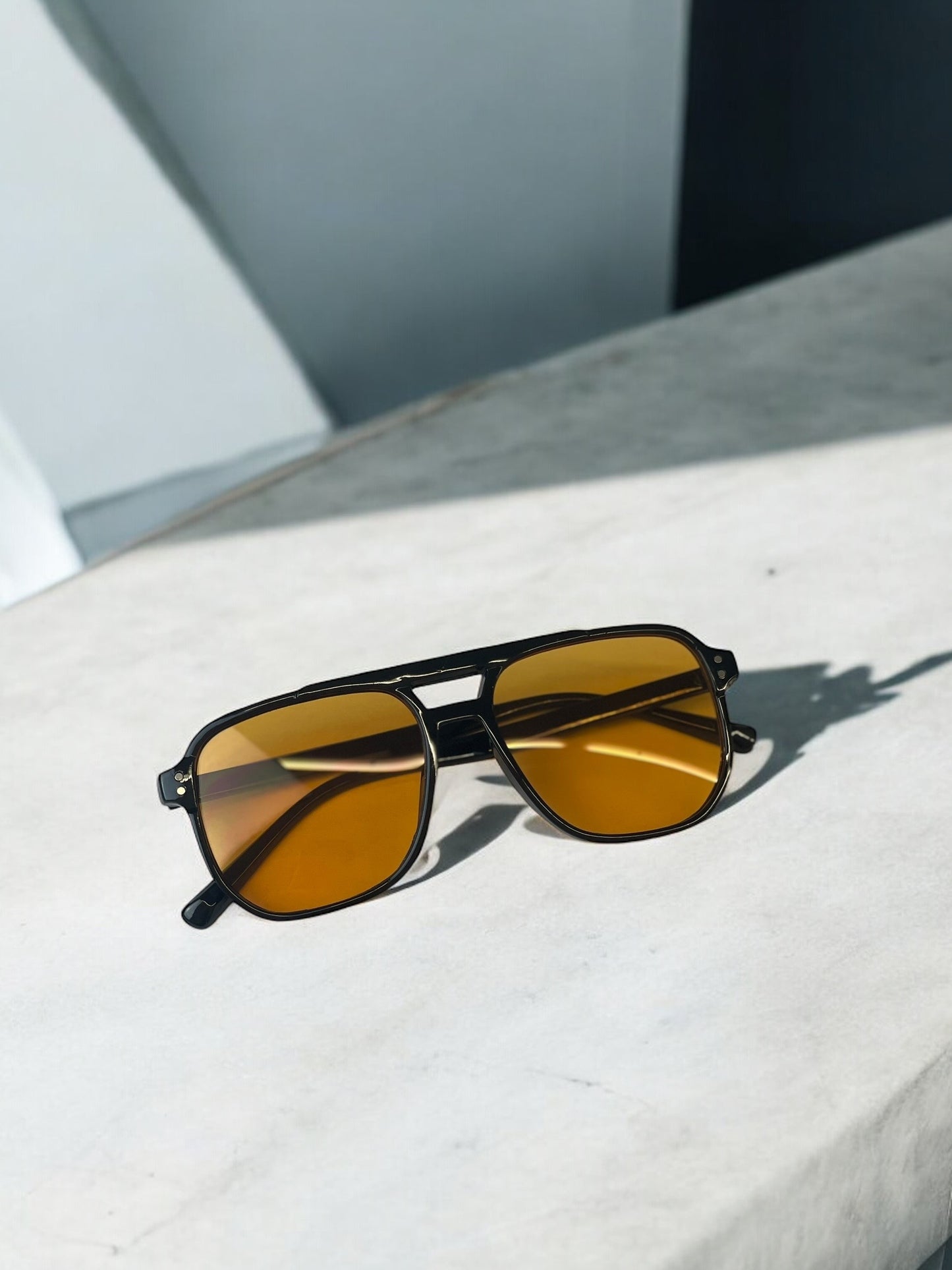 Y2K Orange Black Sunglasses