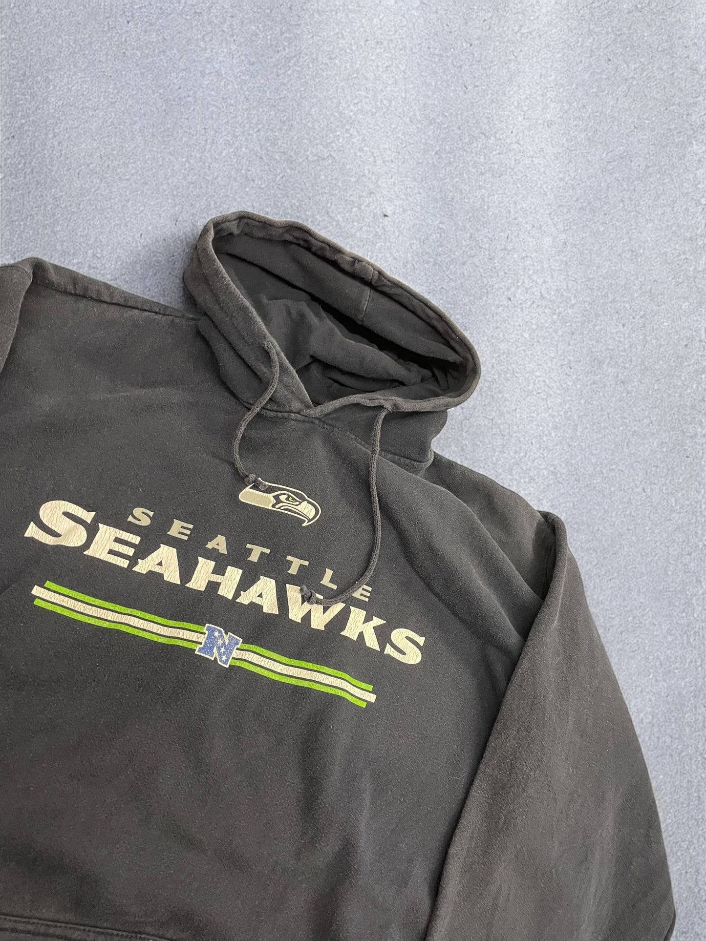 Vintage Seattle Seahawks Hoodie - Navy - XL