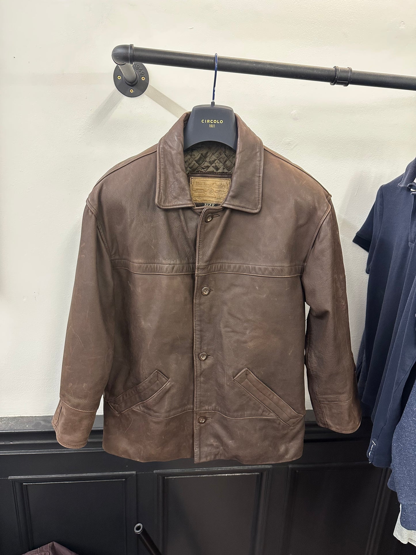 Vintage Marlboro Classics leather jacket (L)